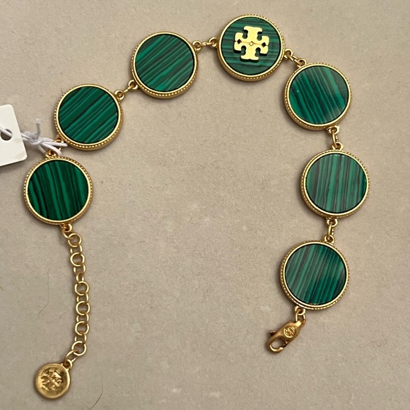 Tory Burch Jewelry - Tory Burch green malachite stone bracelet
